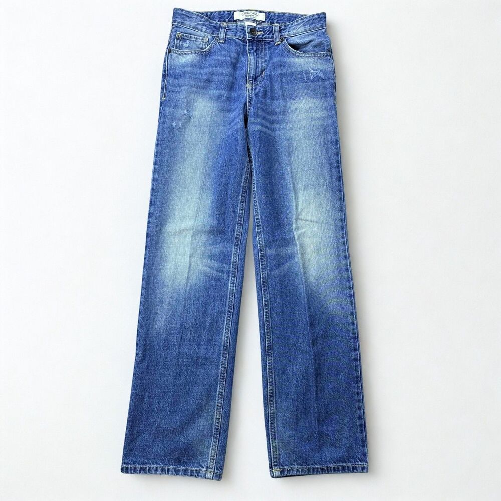 Cherokee Jeans Boys 14 Straight Adjustable Waist Medium Wash Blue Denim